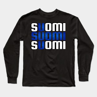 Suomi Finland flag Long Sleeve T-Shirt